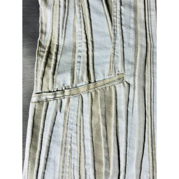 Lafayette 148 New York Textured Cotton Khaki Ivory Blazer Size 10 Retail $650+ - Picture 8 of 14